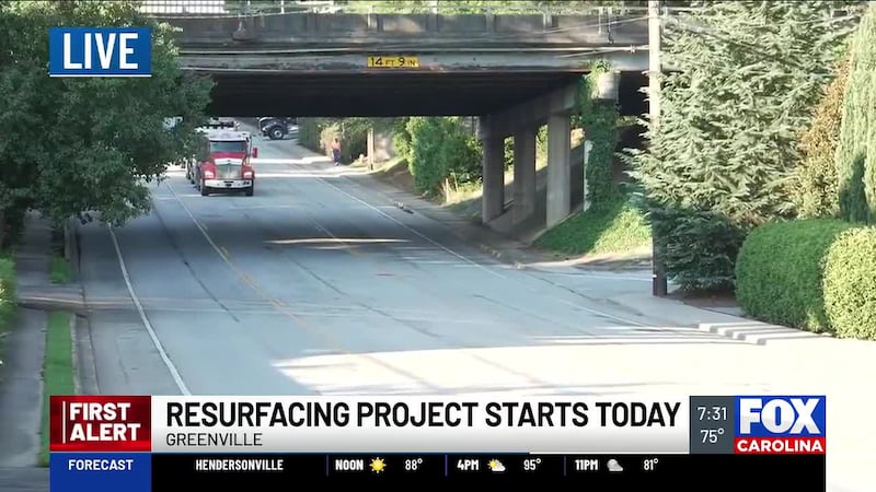 Crews begin repaving, restriping 19 Greenville neighborhood streets